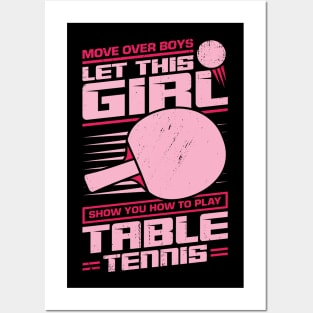 Table Tennis Girl Gift Posters and Art